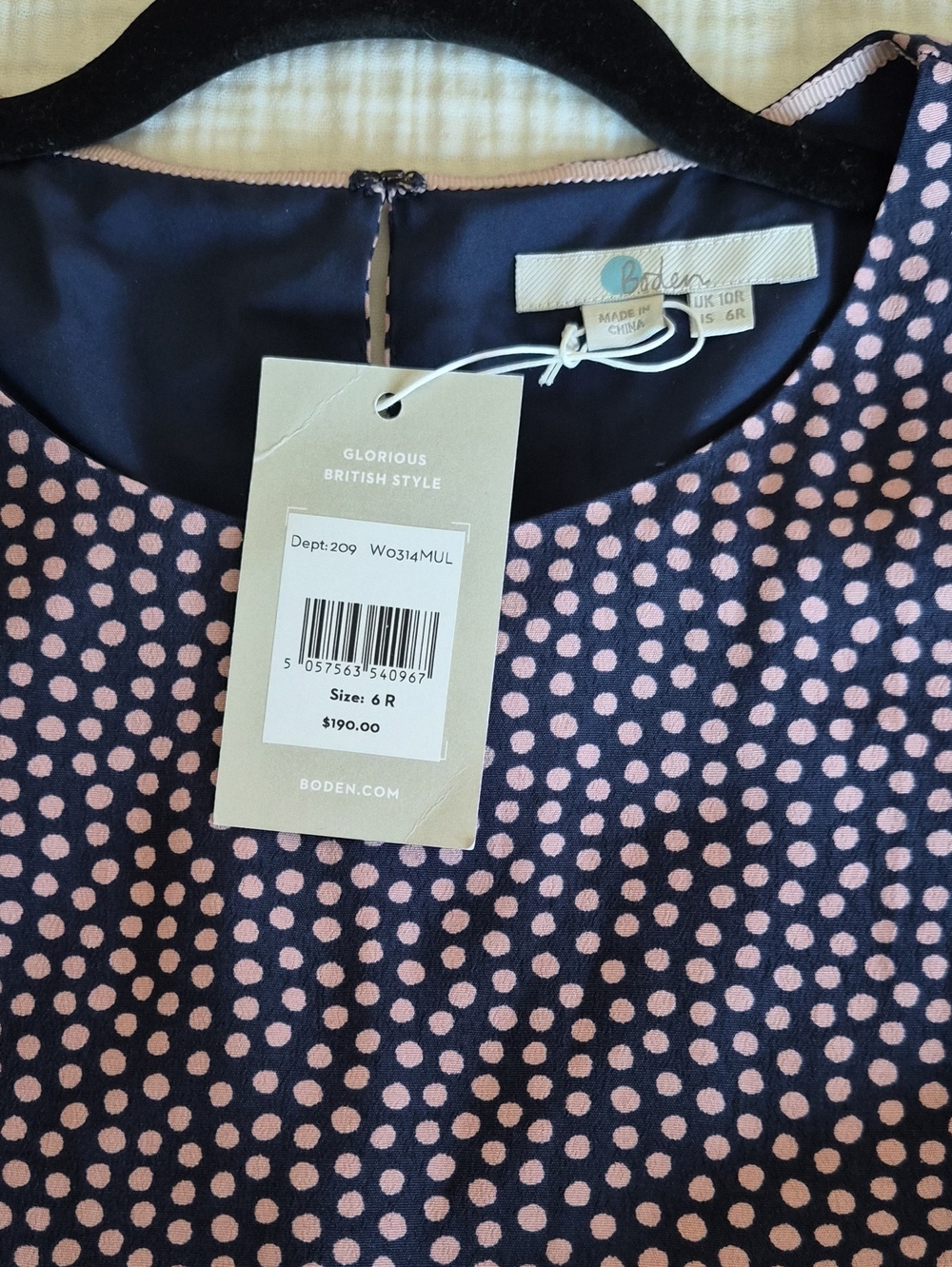 Boden Renee Polka Dot Midi Dress 6R - Picture 10 of 10